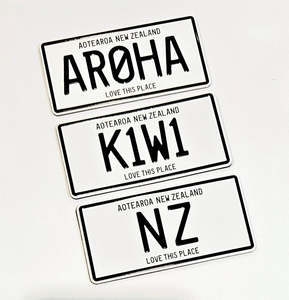 Gadgets: Kiwiana Number Plate Magnets
