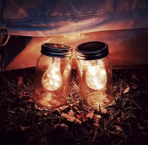 Outdoor: Solar Mason Jar Lights