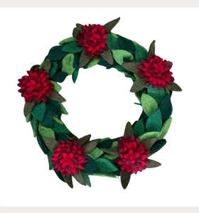 Felt Pohutukawa Wreath