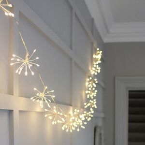 Starburst Garland Red Pohutukawa - plug in LED lights