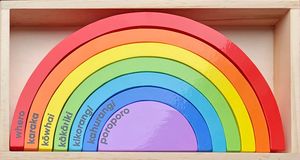 Wooden Rainbow Arches with te Reo