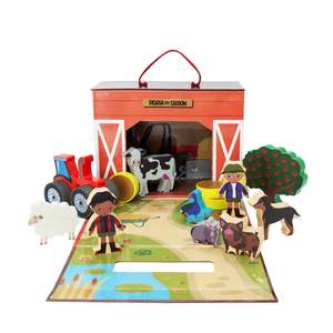 Wooden Farm Scene Play Set