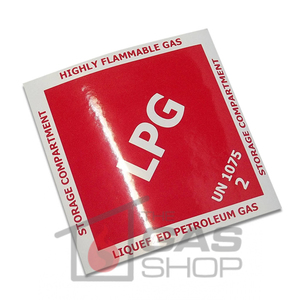 LPG Diamond Label Sticker
