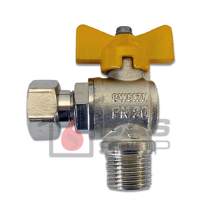 Gas Tee Handle Angle Ball Valve 1/2″ M/F