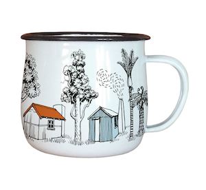 mug: Enamel Mug - Back Country Huts