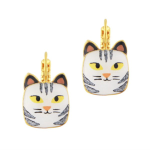 Earrings: Taratata - Lever Back Cat Earrings