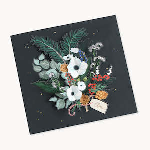 Cards: Pop Up Christmas Card - Winter Foliage