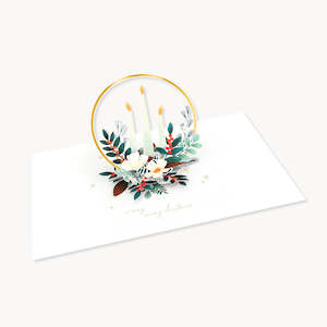 Cards: Pop Up Christmas Card - Candles