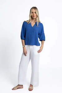 Nixie Blouse - Royal Blue
