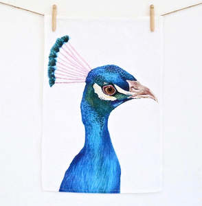 Kitchen Table: Tea Towel - Peacock
