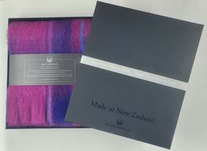 For Her: Masterweave - Alpaca Scarf - Royal Fuchsia Check