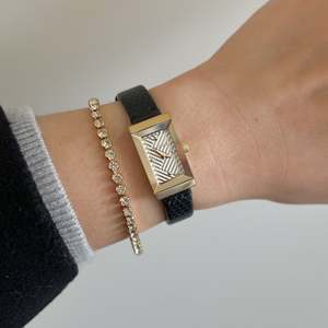 Latest Highlights: Gucci Rectangular Women's Watch with Chevron Dial 147.5