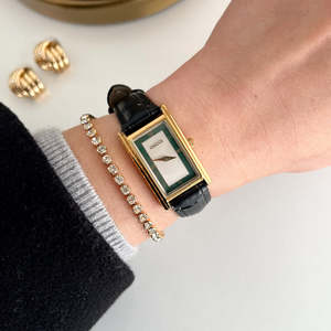 Latest Highlights: Gucci Rectangular Gold Women's Watch Green Dial 2600L