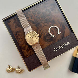 Omega De Ville Gold Women’s Watch on Milanese Mesh Bracelet