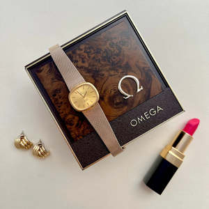 Omega De Ville Gold Women’s Watch on Milanese Mesh Bracelet