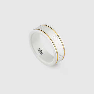 Gucci Icon 18k Ring with Cyrstals Size 13 (S)