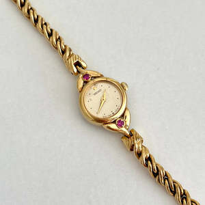 Seiko Rope Bracelet Women's Watch with inlaid Rubies
