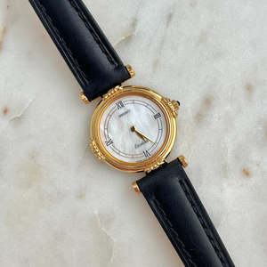 Birth Year Watches 1986: Seiko Exceline Intricate Beaded Case Mother of Pearl Dial Women's Watch