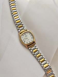 Birth Year Watches 1987: Omega De Ville Cushion Case Woman's Watch with Rope Bezel Pattern