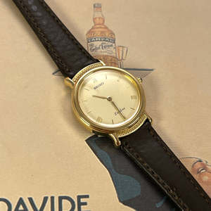 Birth Year Watches 1987: Seiko Exceline Ladies Watch in Gold with Beaded Bezel