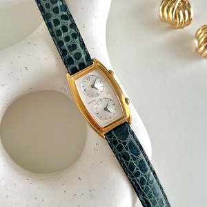 Seiko Noie Dual Dial Tonneau Watch