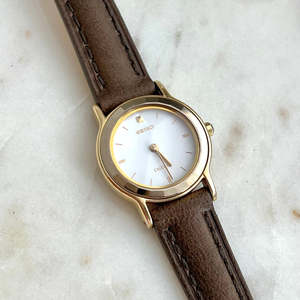 Seiko Exceline Faceted Tungsten Bezel Women's Watch
