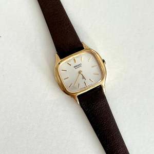 Seiko Gold Tone Cushion Case Women’s Watch