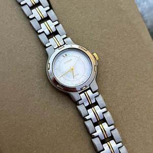Odd Bunch: Seiko Exceline Bold Two Tone Woman's Watch with Pearl Dial