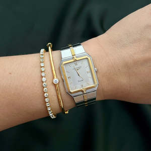 Longines Flagship Two Tone Rectangular Unisex Watch
