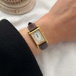 Seiko Gold Rectangular Roman Dial Women’s Watch