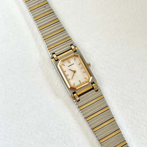 Lassale by Seiko Two Tone Rectangular Watch