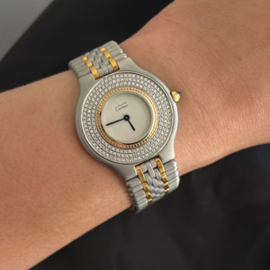 Must de Cartier 21 Custom Adorned with Diamonds Womens Watch