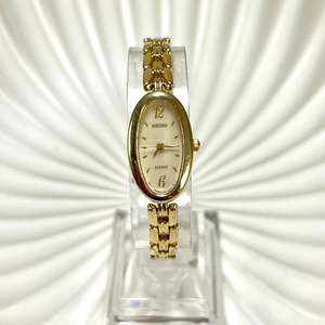 Seiko Lucent Gold Tone Oval Bracelet Women's Watch
