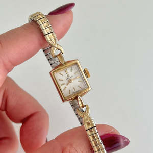 Omega Gold Ribbon Bracelet Cocktail Watch