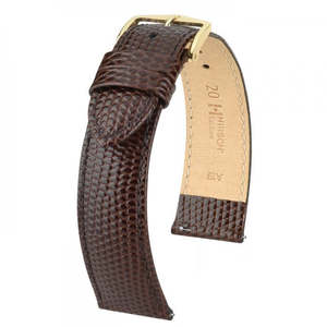 Hirsch Rainbow Watch Strap in Brown