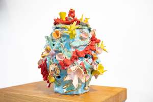 Virginia Leonard - Urn for Unwanted Limbs and Other Things (light blue, yellow r&hellip;