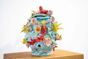 Virginia Leonard - Urn for Unwanted Limbs and Other Things (light blue, yellow r&hellip;
