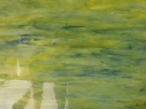 Opal Lime Green & Olive Green Streaky – Glass Room