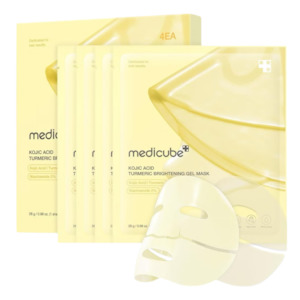 Medicube Kojic Acid Turmeric Brightening Gel Mask Set 4 Sheets