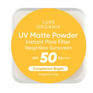 Makeup: Luxe Organix UV Matte Powder Sunscreen Complexion Bright