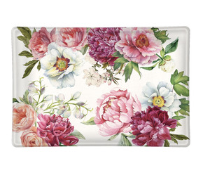 Michel Design Works Glass Soap Dish – Blush Peony