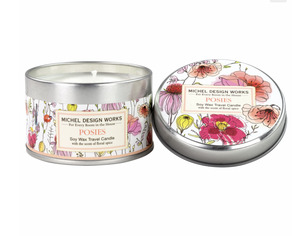 Homeware Decor: Michel Design Works Travel Candle - Posies