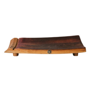 Part Stave Wine Barrel Platter