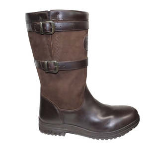 Town and Country Waterproof Mid Calf Leather Boot - Brown