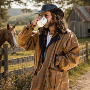 Oilskins: Hereford Men’s Waterproof Oilskin Deluxe Coat