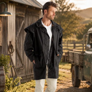 Oilskins: The Cardrona - 3 Quarter Oilskin Standard Coat