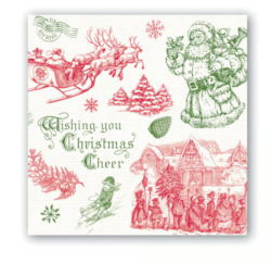 Home Vintage: Itâs Christmastime Paper Cocktail Napkins - Pack of 20