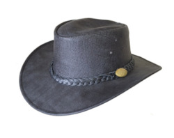 Countryoutfitters: Maverick Outback Leather Hat - Black Coal