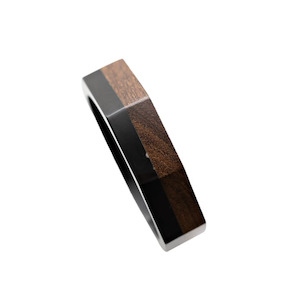 By Caroline: Kea Black & Wooden Bangle