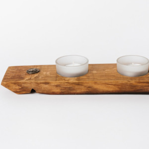 Gifting Made Easy: Wine Barrel Double Candle Holder